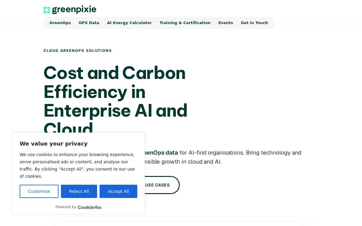 Greenpixie website preview
