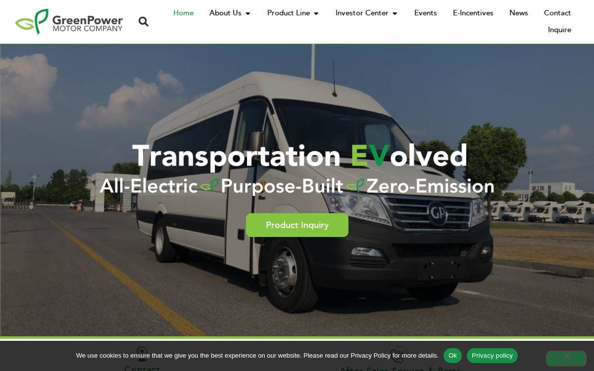 Greenpower Motor website preview