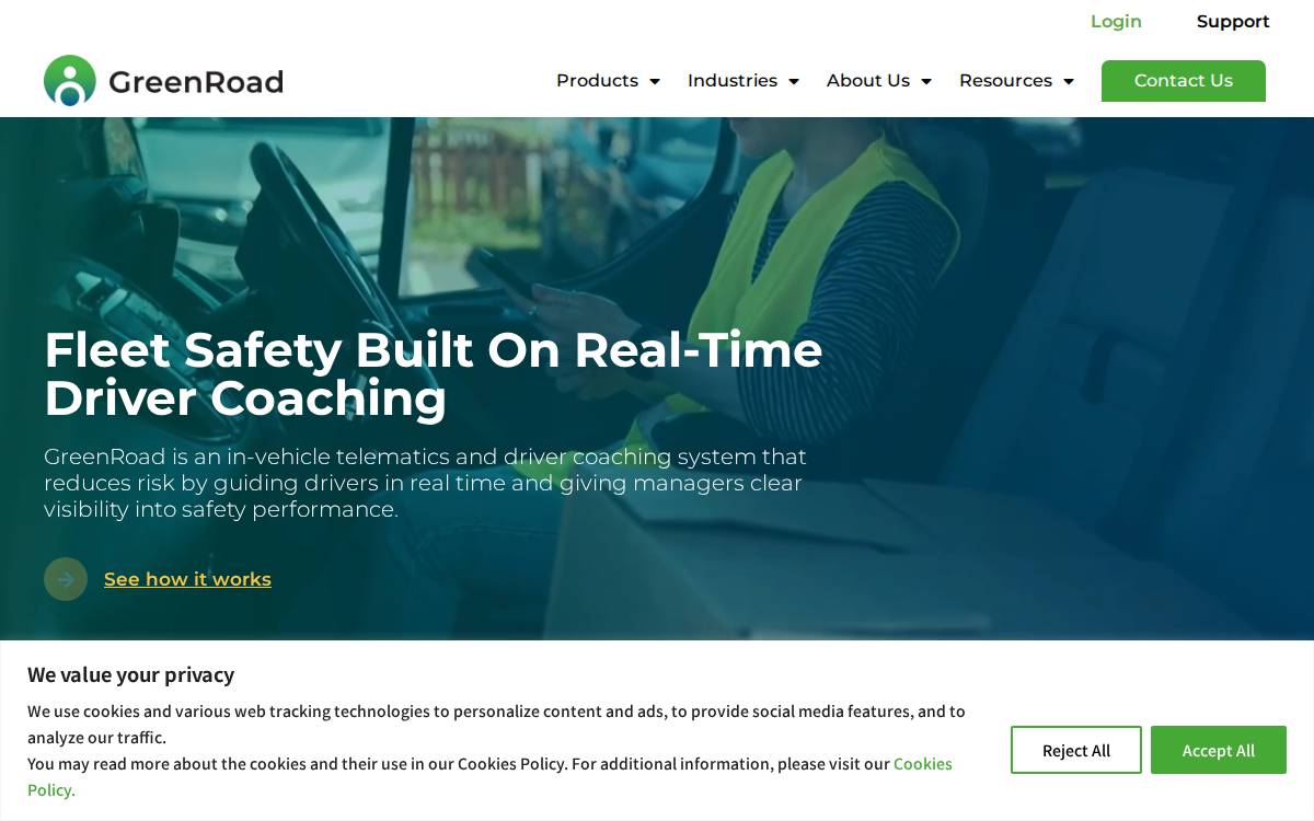 Greenroad website preview