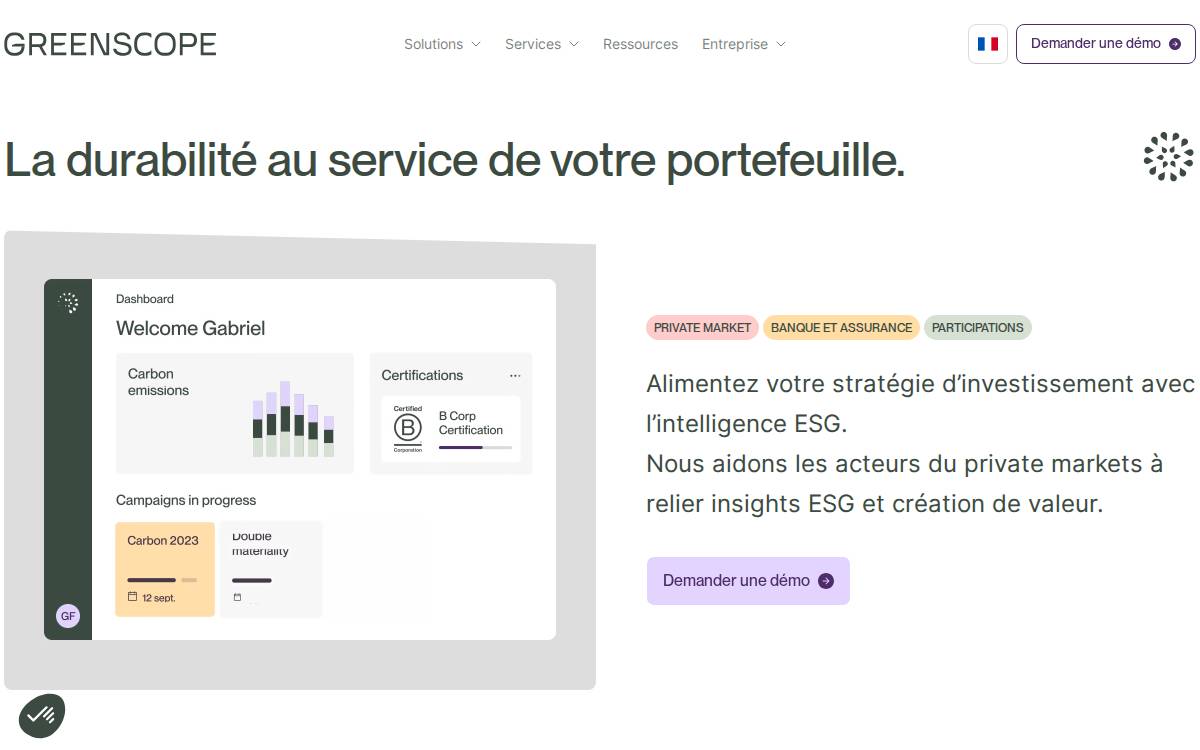 Greenscope website preview