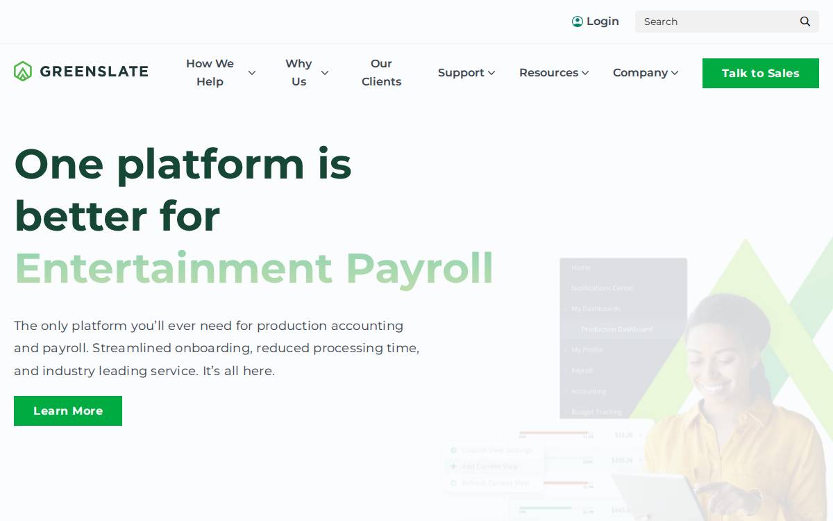 Greenslate website preview