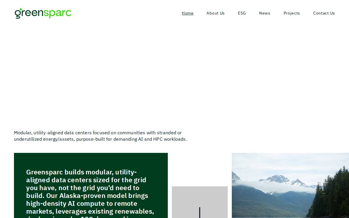 Greensparc website preview