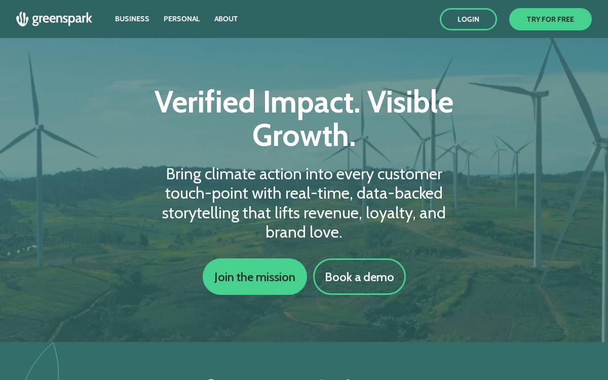 Greenspark website preview