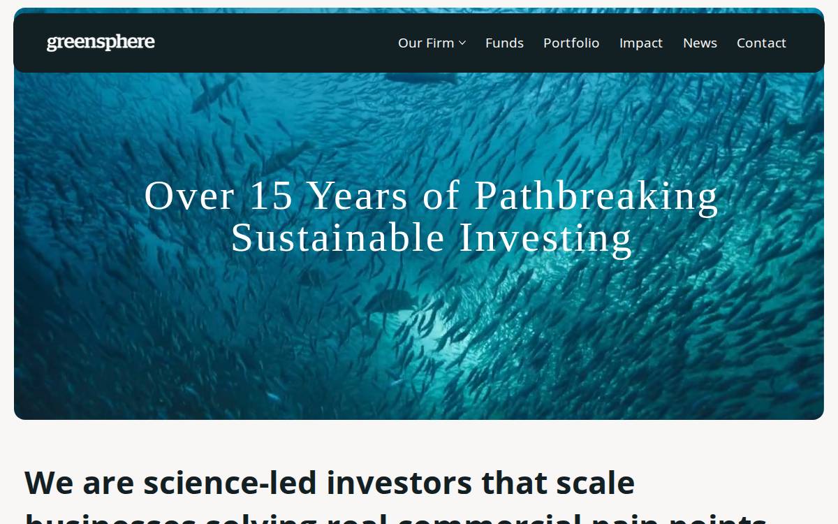 Greenspherecapital website preview