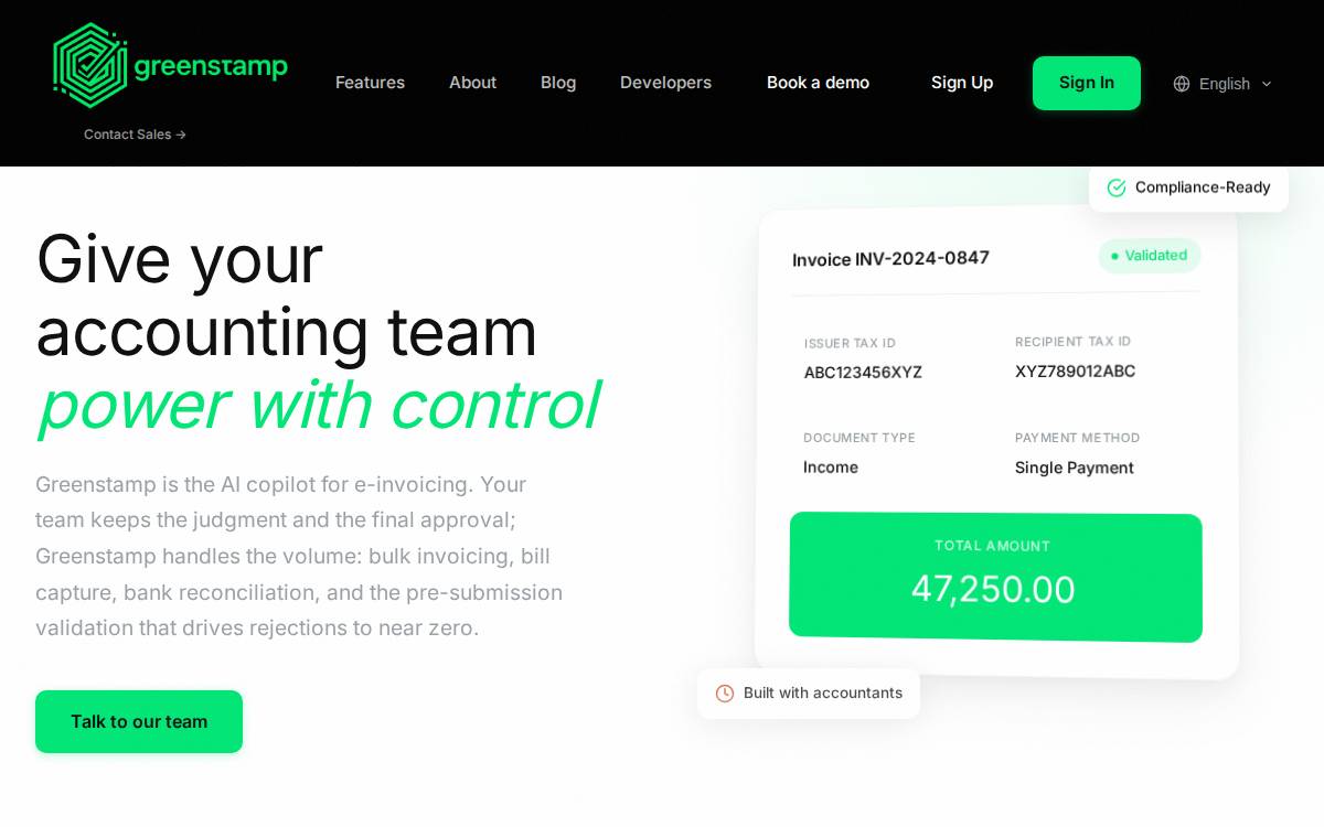 Greenstamp website preview