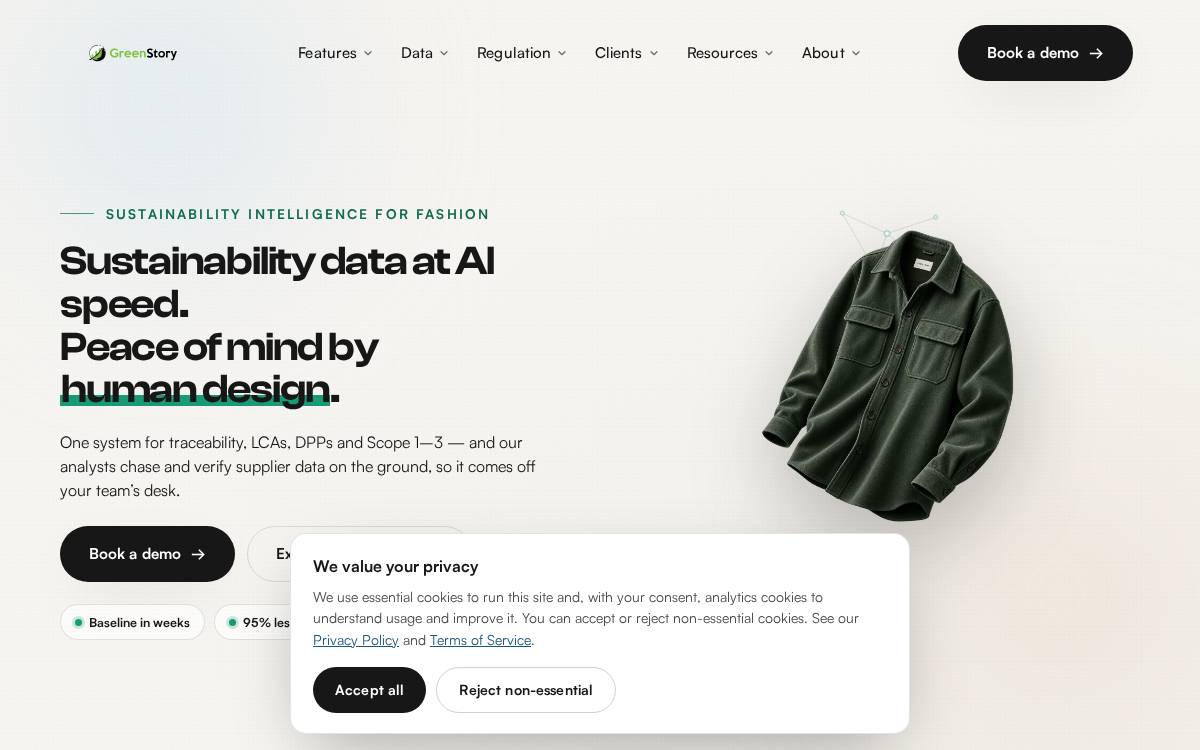 Greenstory website preview