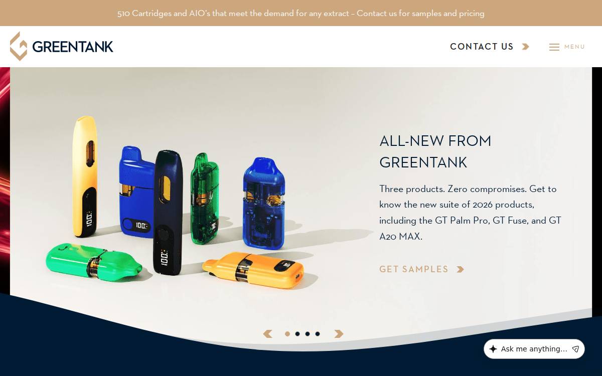 Greentanktech website preview