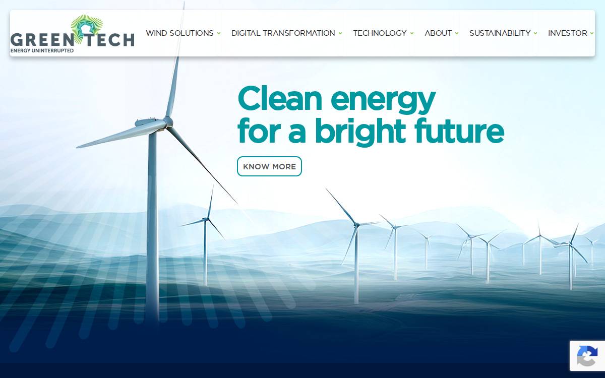 GreenTech MW website preview