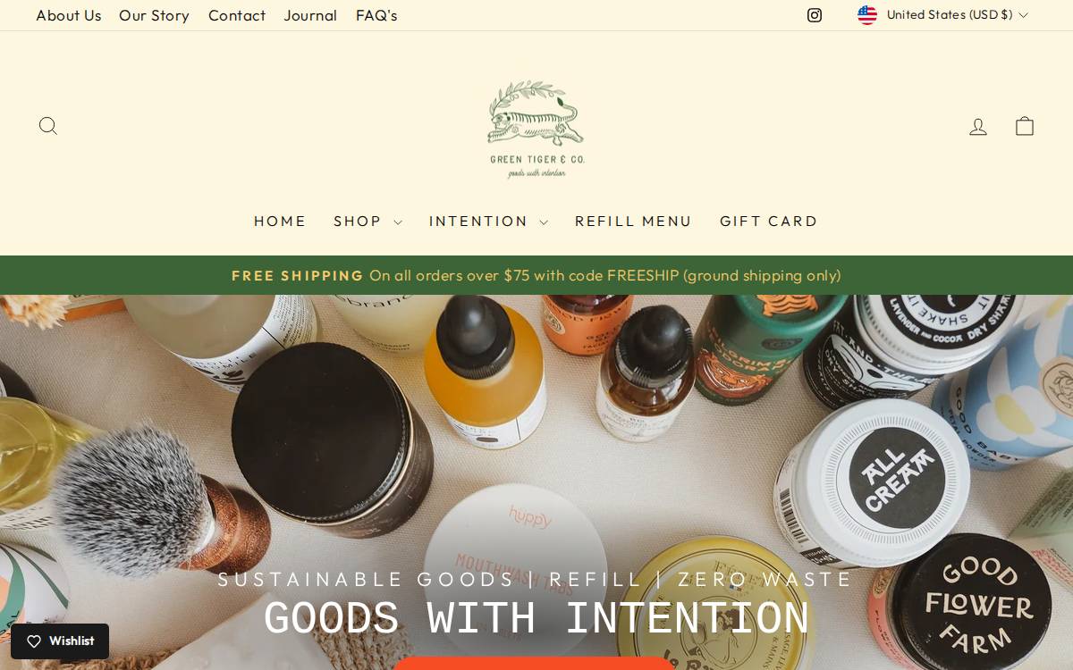 GreenTiger website preview