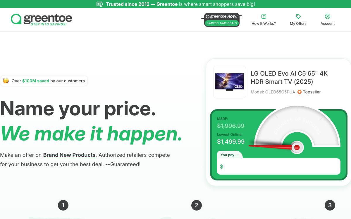 Greentoe website preview