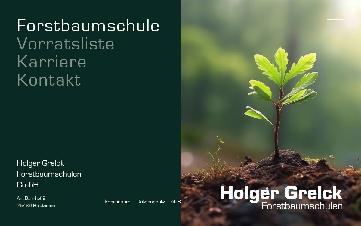 Grelckforstbaumschulen website preview