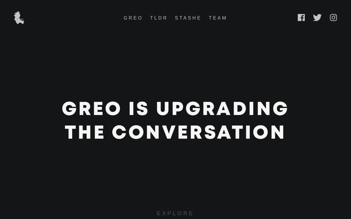 Greo website preview