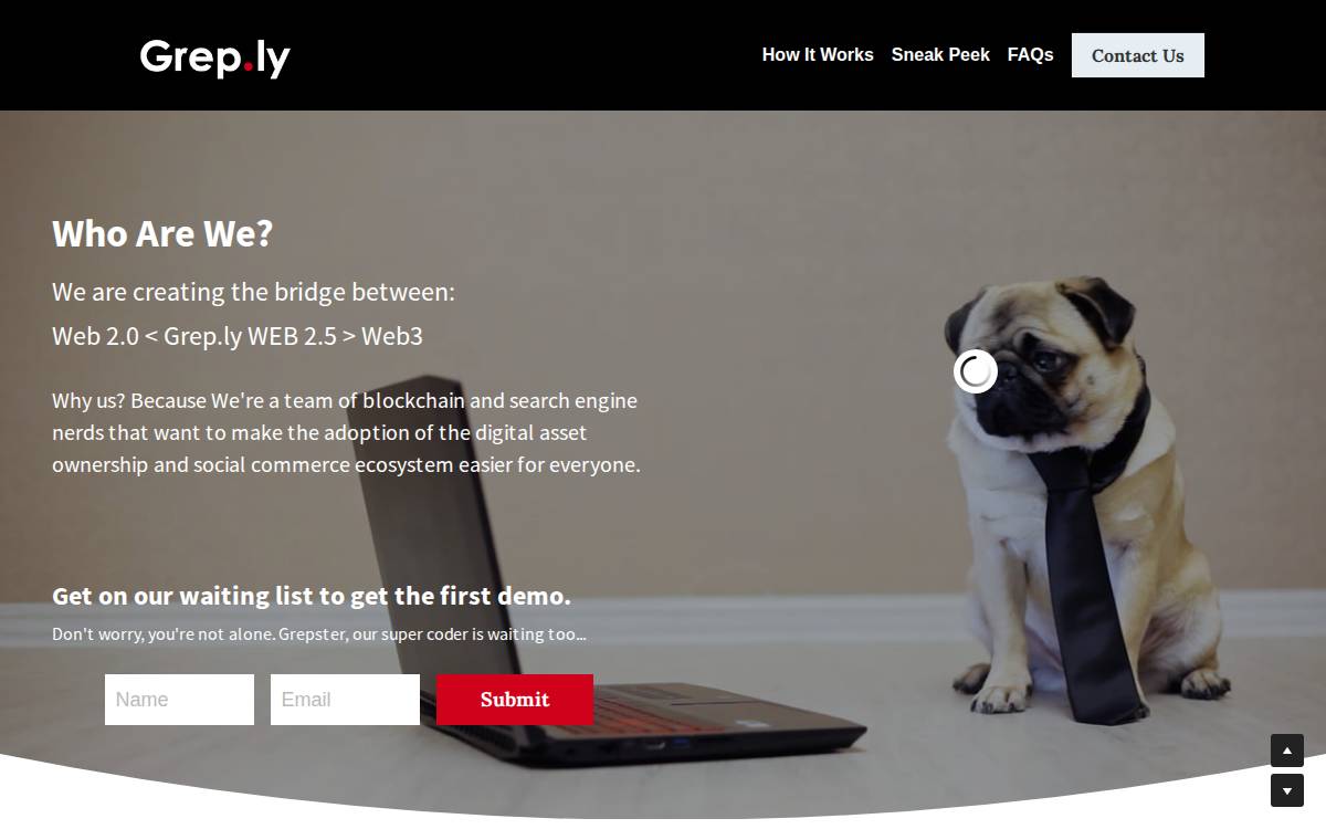 greply website preview