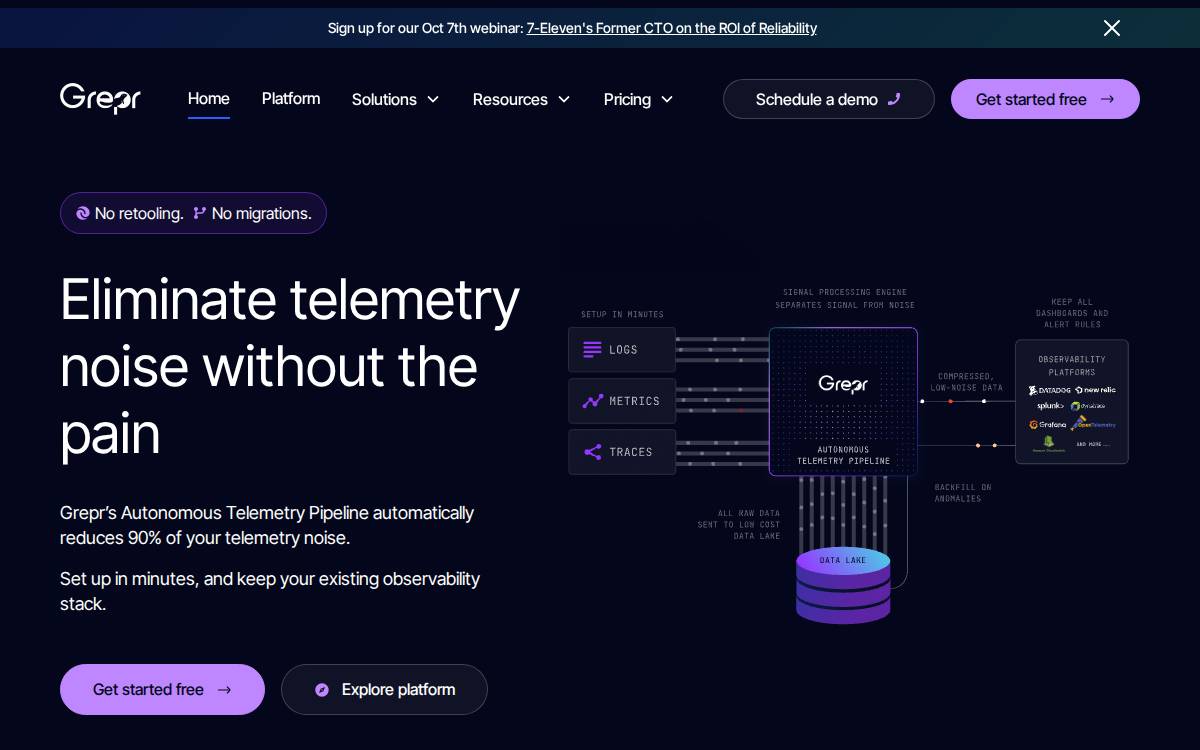 Grepr website preview