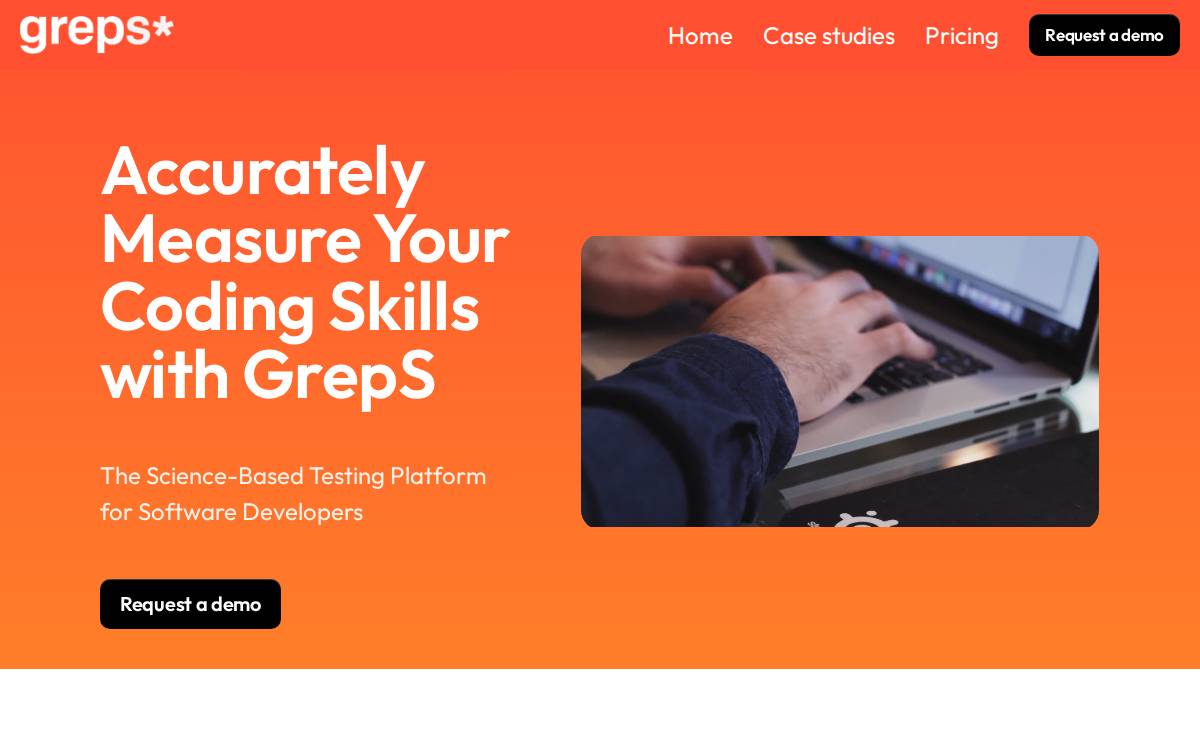 Greps website preview