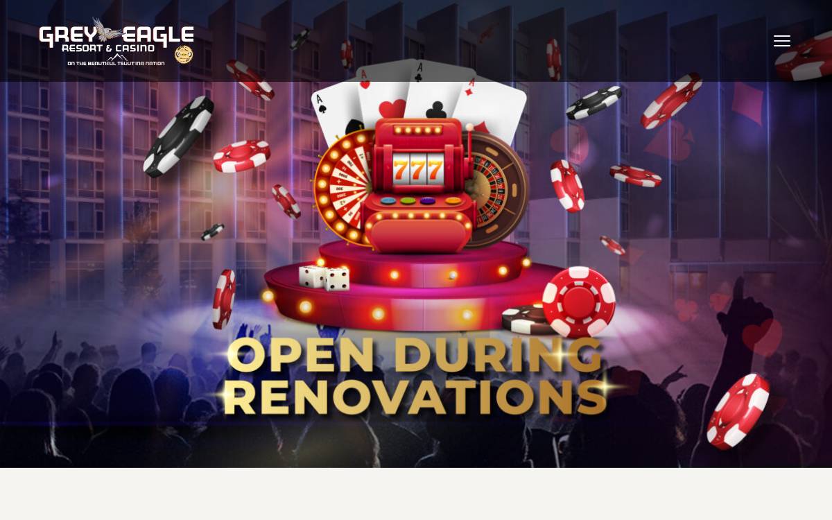 Grey Eagle Casino & Bingo website preview