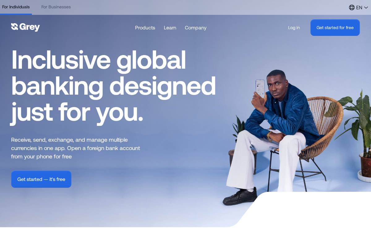 Grey website preview