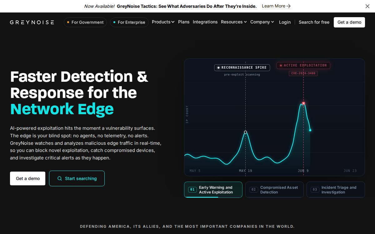 Greynoise website preview