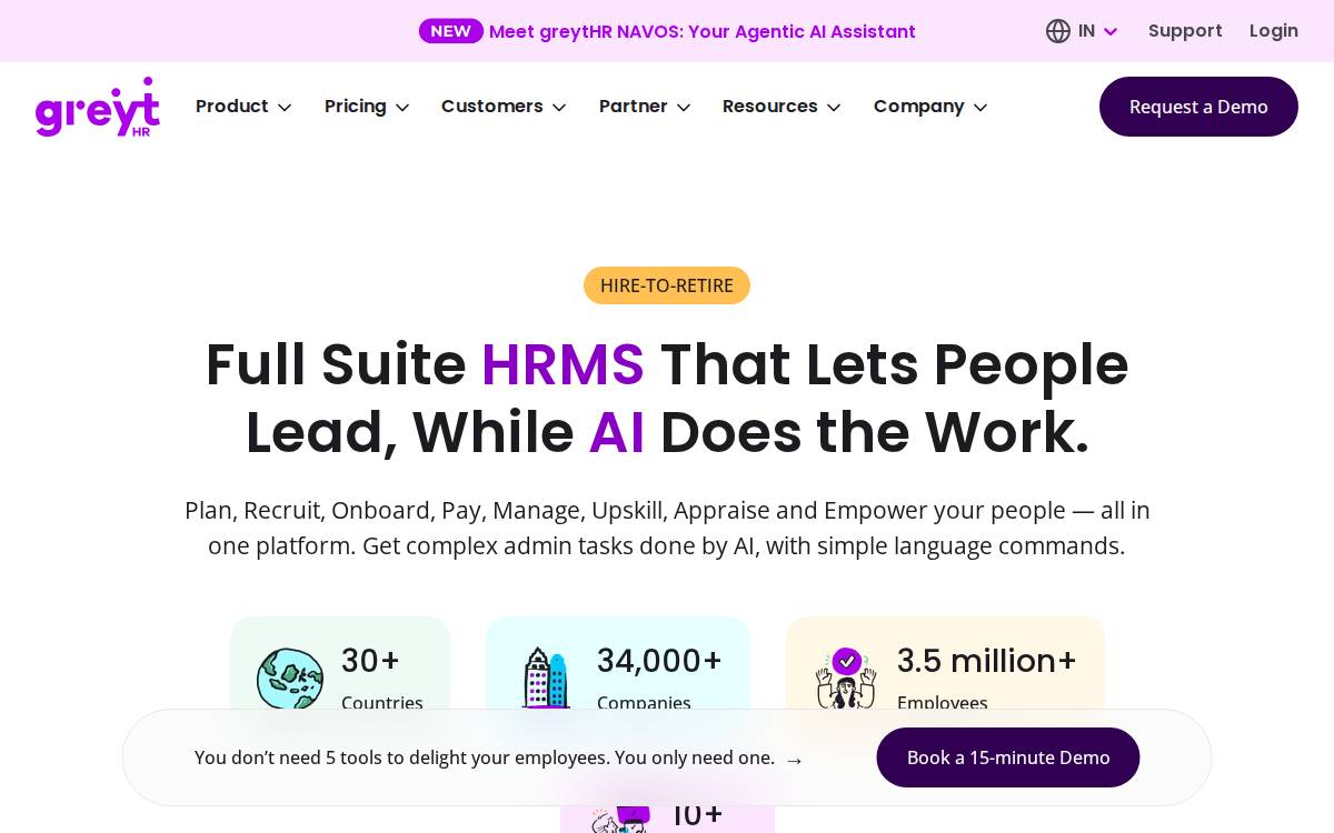 greytHR website preview
