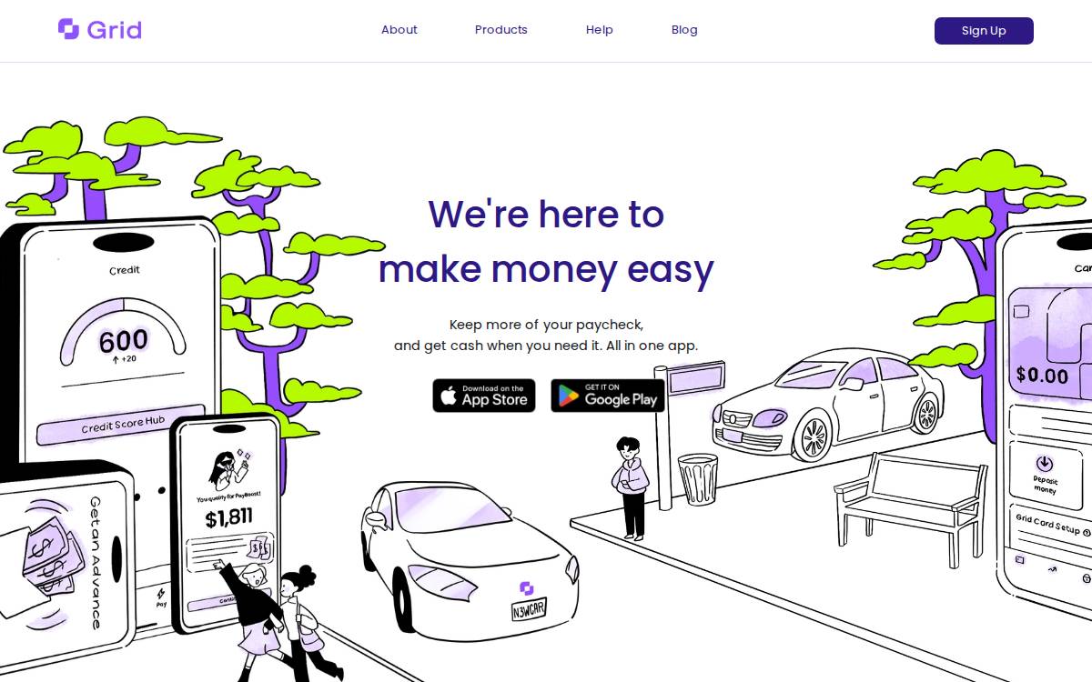 Grid website preview