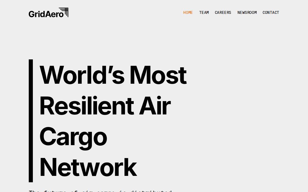 Grid Aero website preview