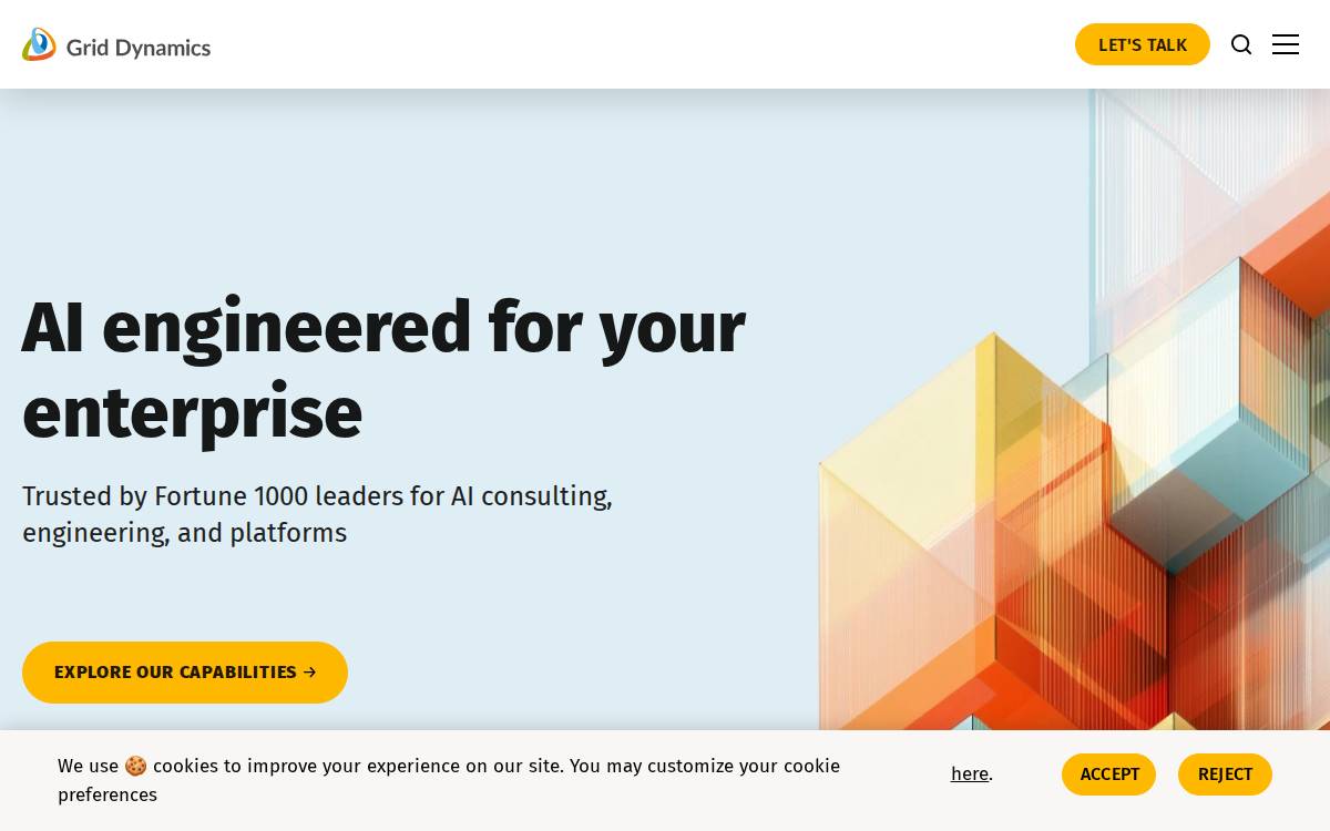 Grid Dynamics Holdings website preview