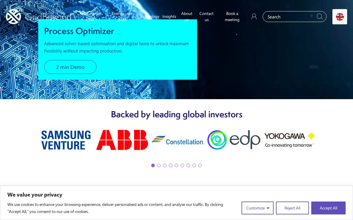 Gridbeyond website preview