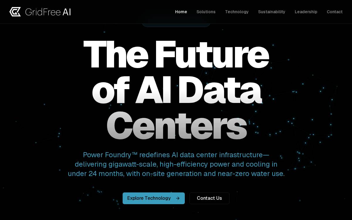 Gridfree website preview