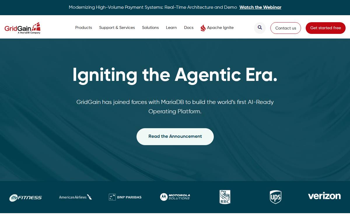 GridGain website preview