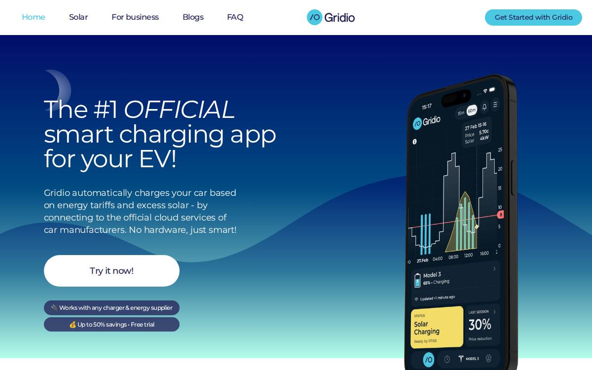 Gridio website preview