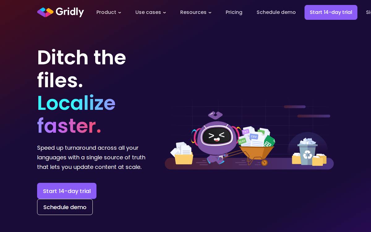 Gridly website preview