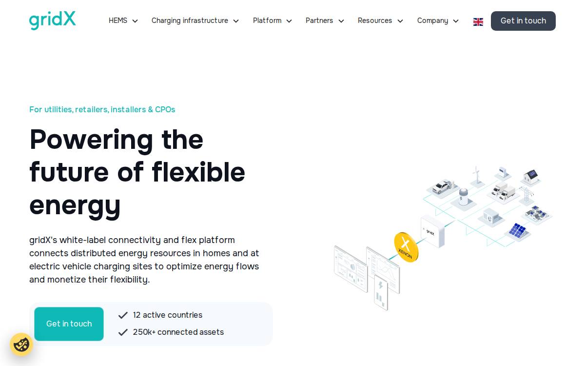 gridX website preview