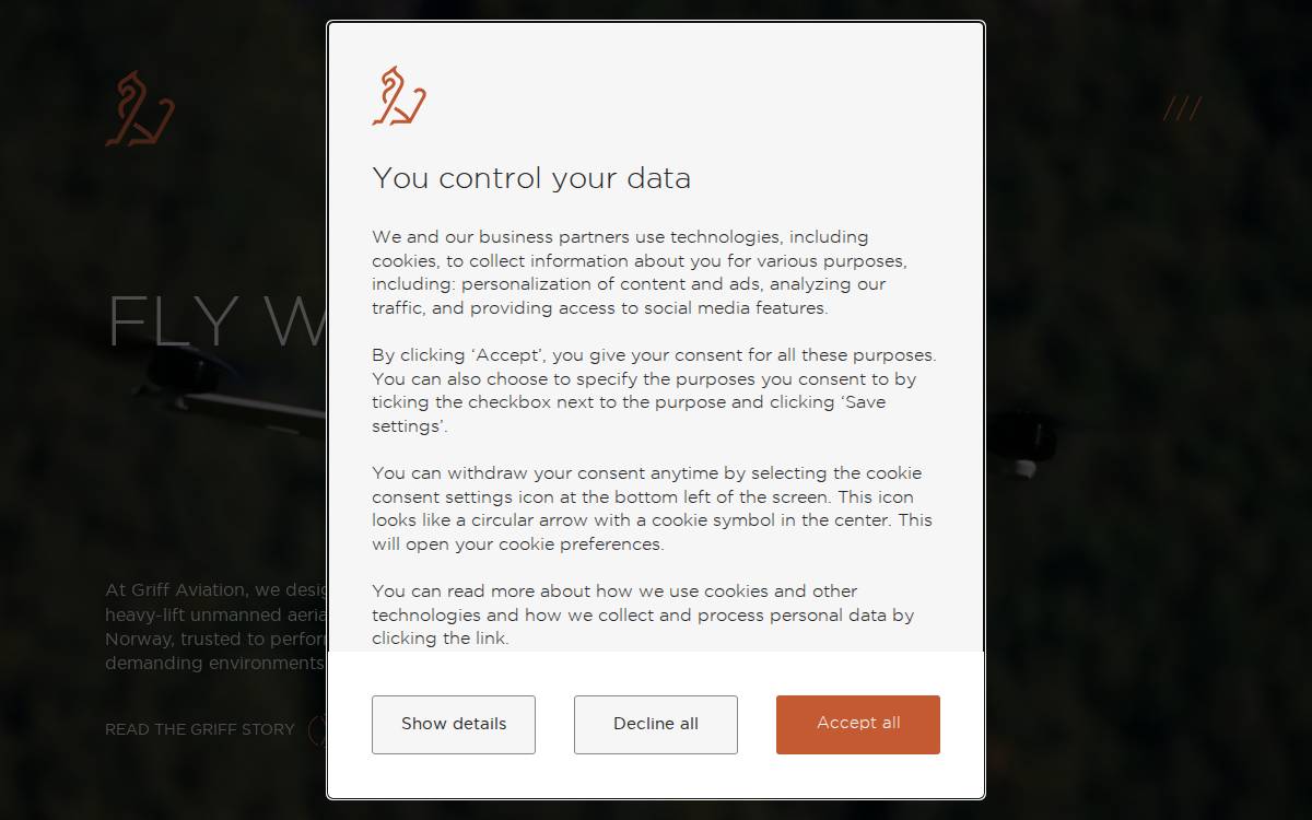 Griffaviation website preview