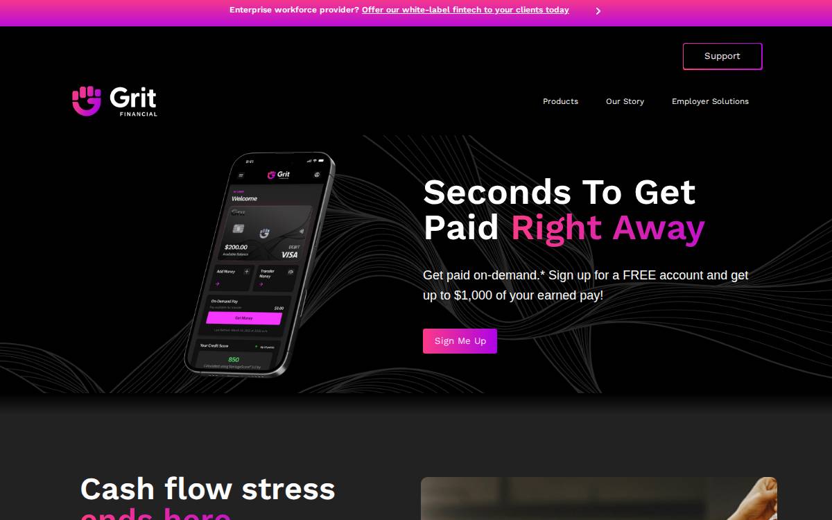 Grit Financial website preview
