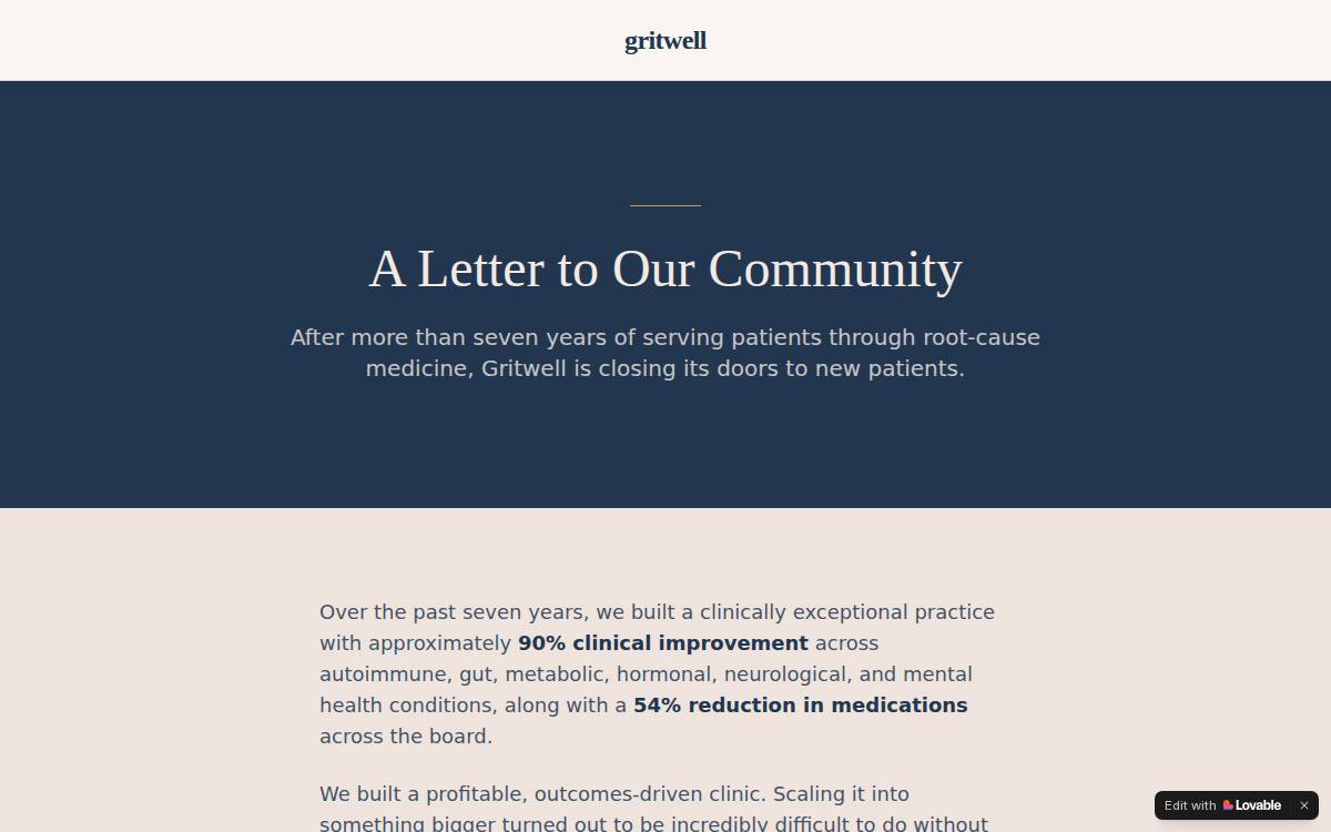 GritWell website preview