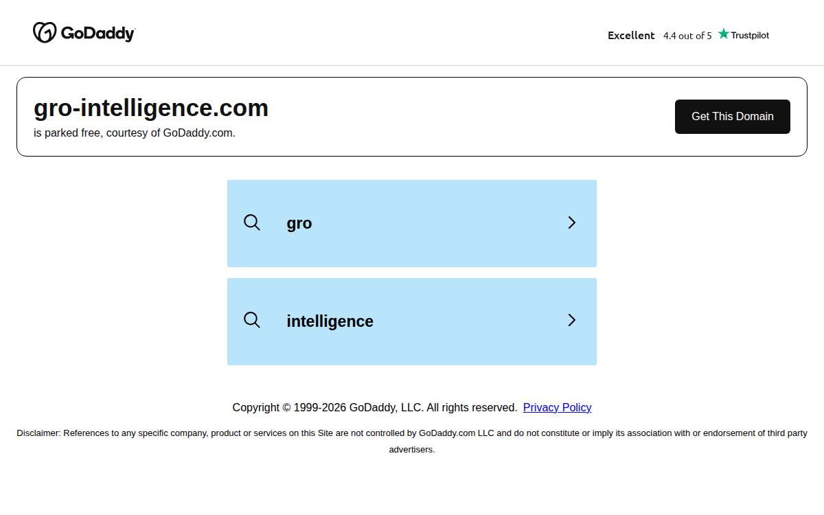 Gro Intelligence website preview