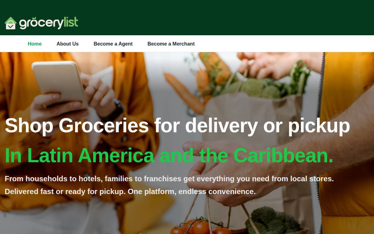 GroceryList website preview