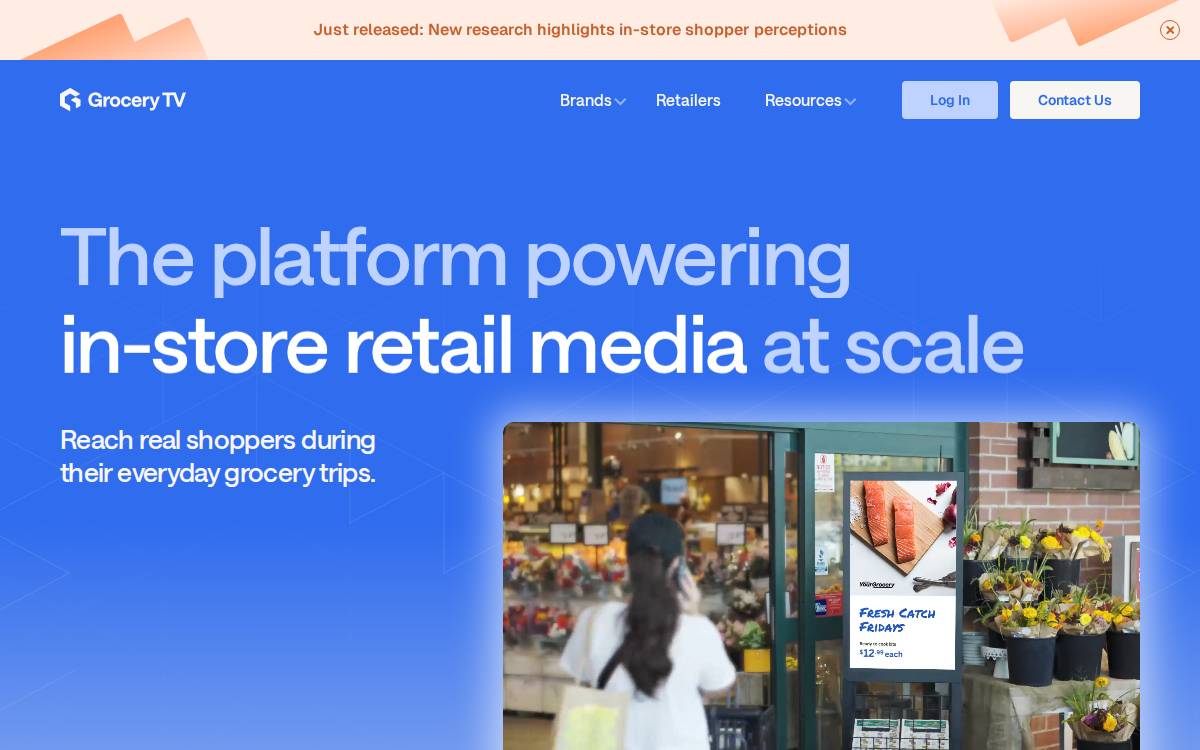 Grocery TV website preview