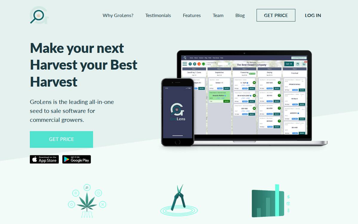 GroLens website preview
