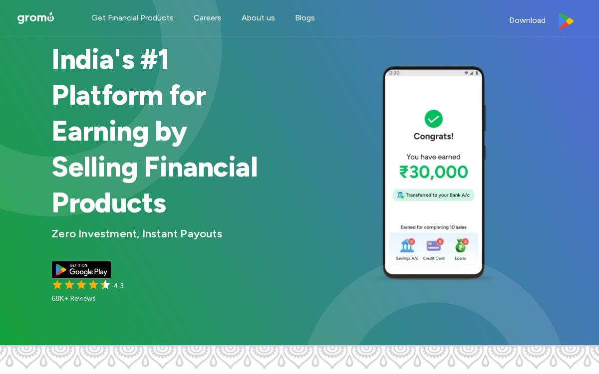GroMo website preview