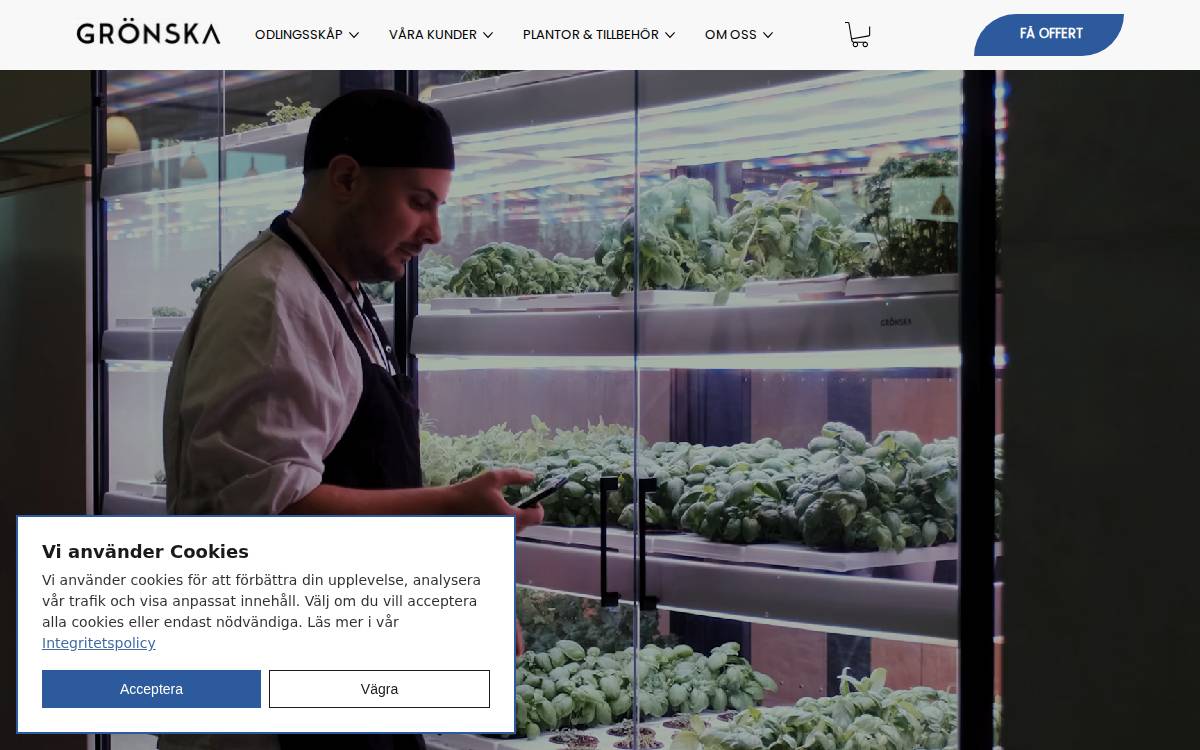 Grönska website preview