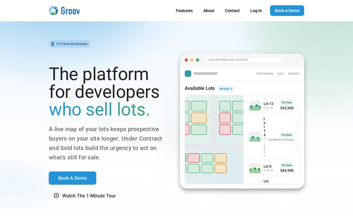 Groov website preview