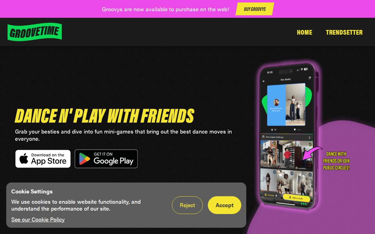 Groovetime website preview