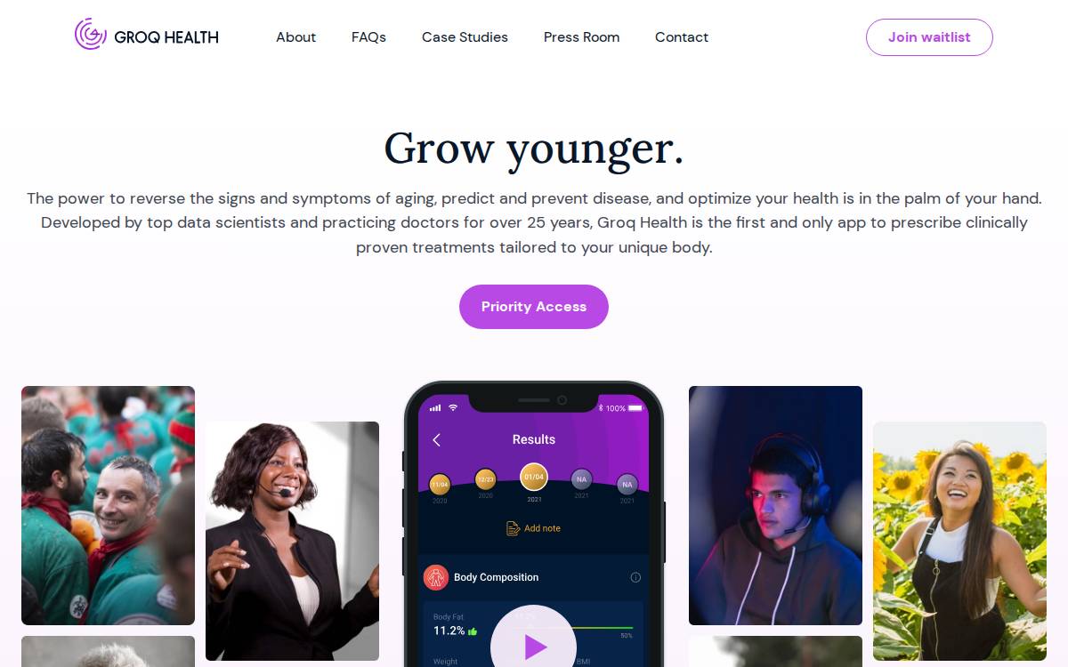 Groqhealth website preview