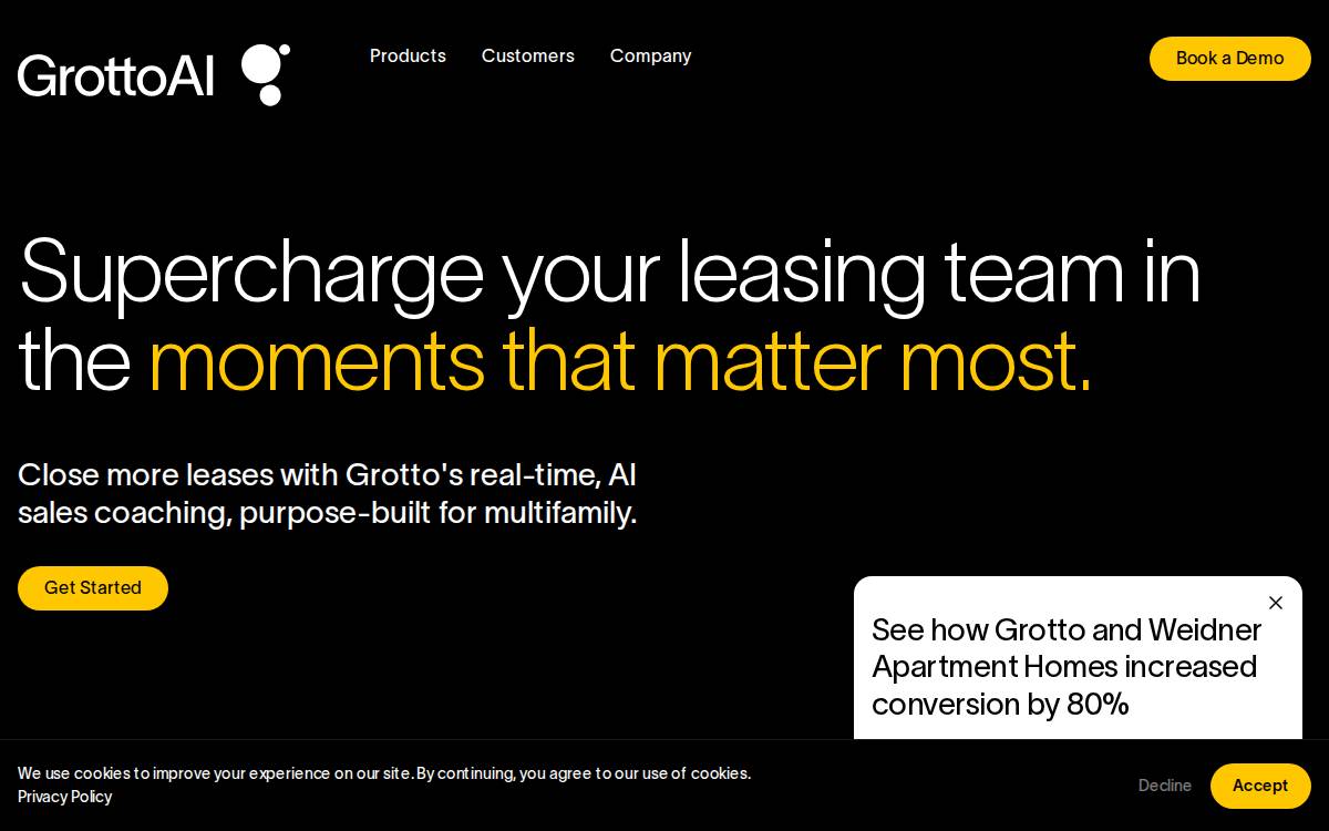 Grotto website preview