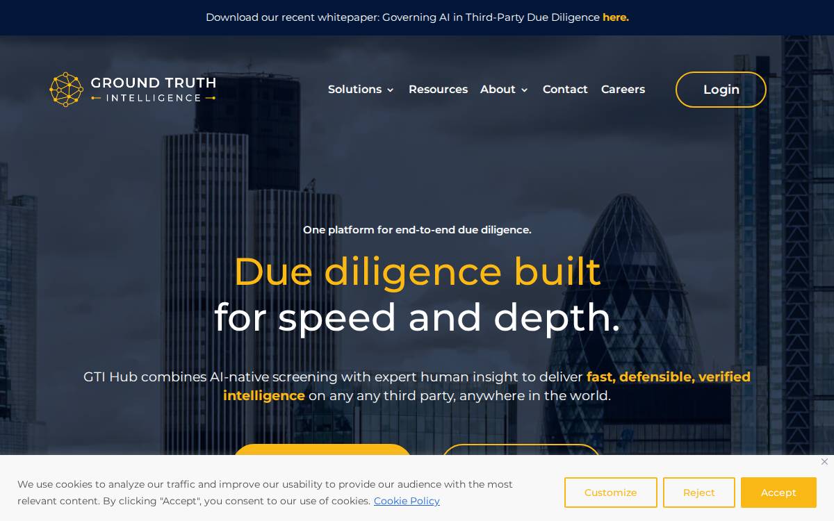 Ground Truth Intelligence website preview