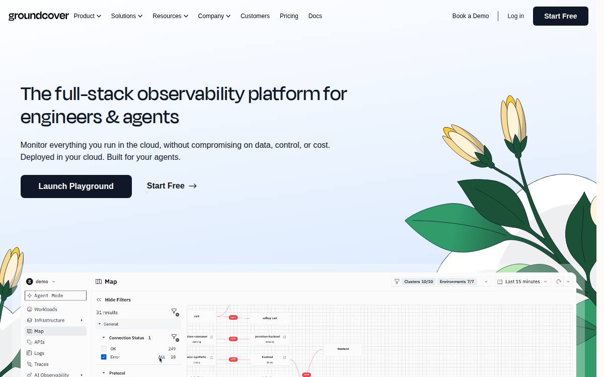 Groundcover website preview