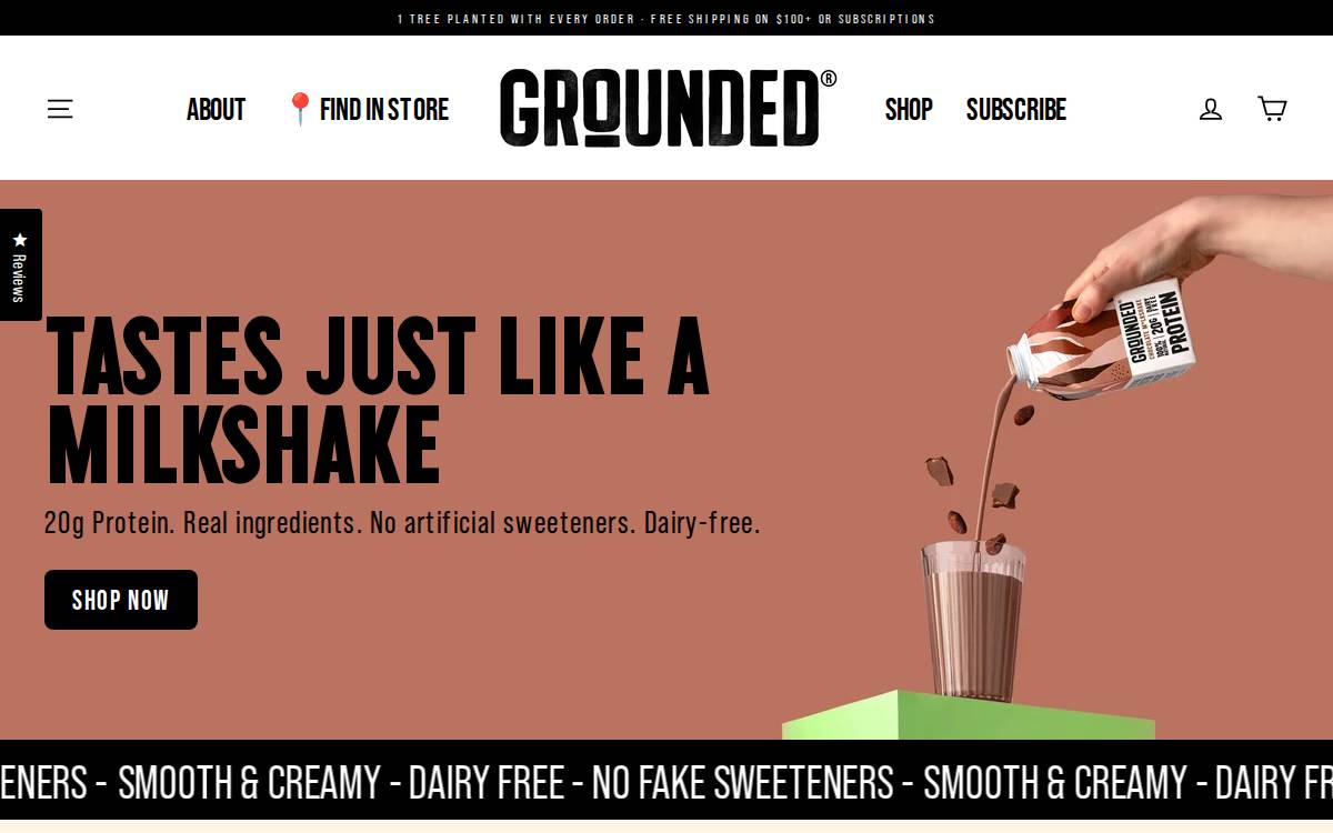 Groundedshakes website preview
