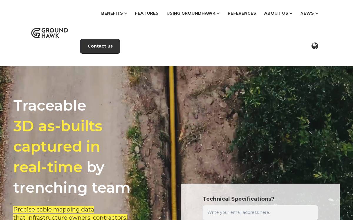 Groundhawk website preview