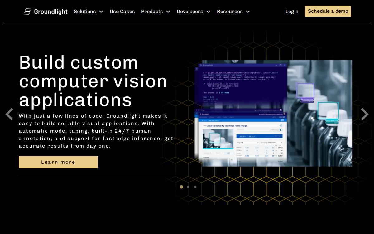 Groundlight website preview